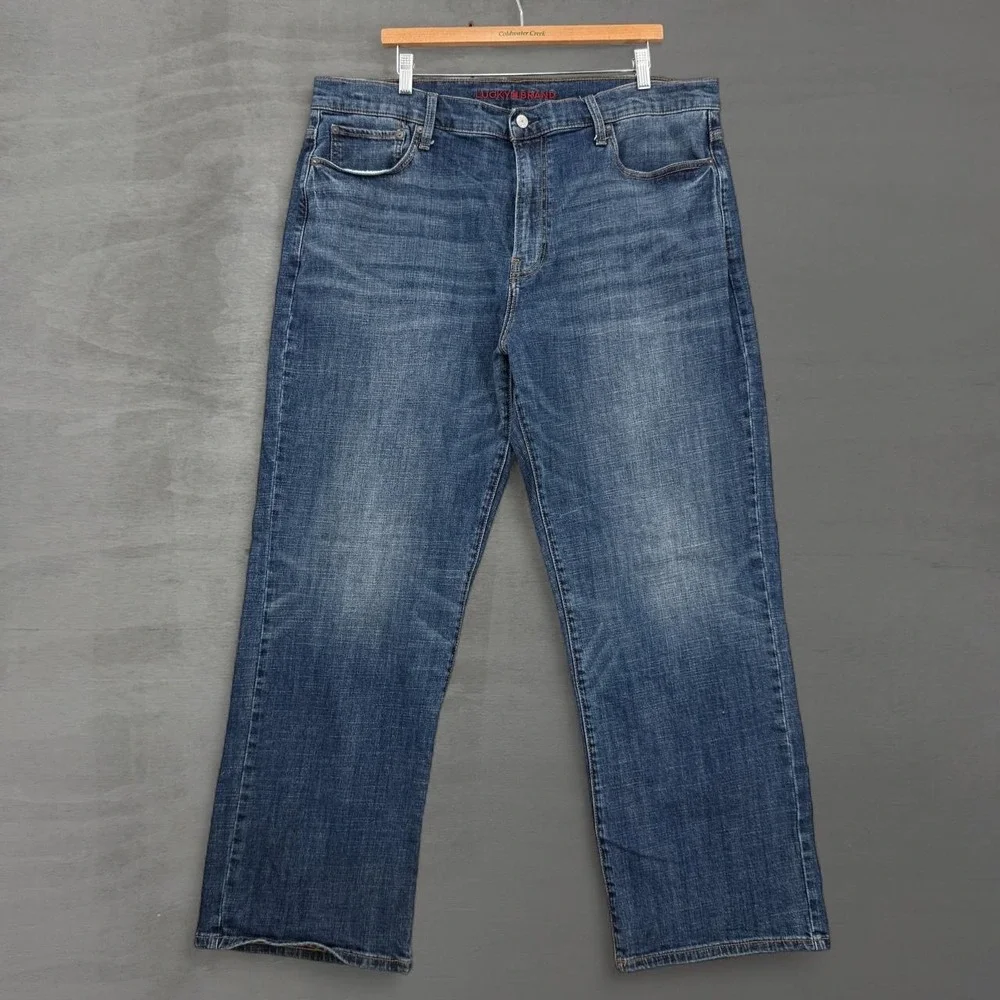 Lucky Brand 181 Relaxed Straight Jeans Blue Denim 40 x 30
